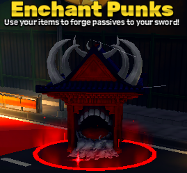 Cursed Bridge update Enchant Punks system in-game UI